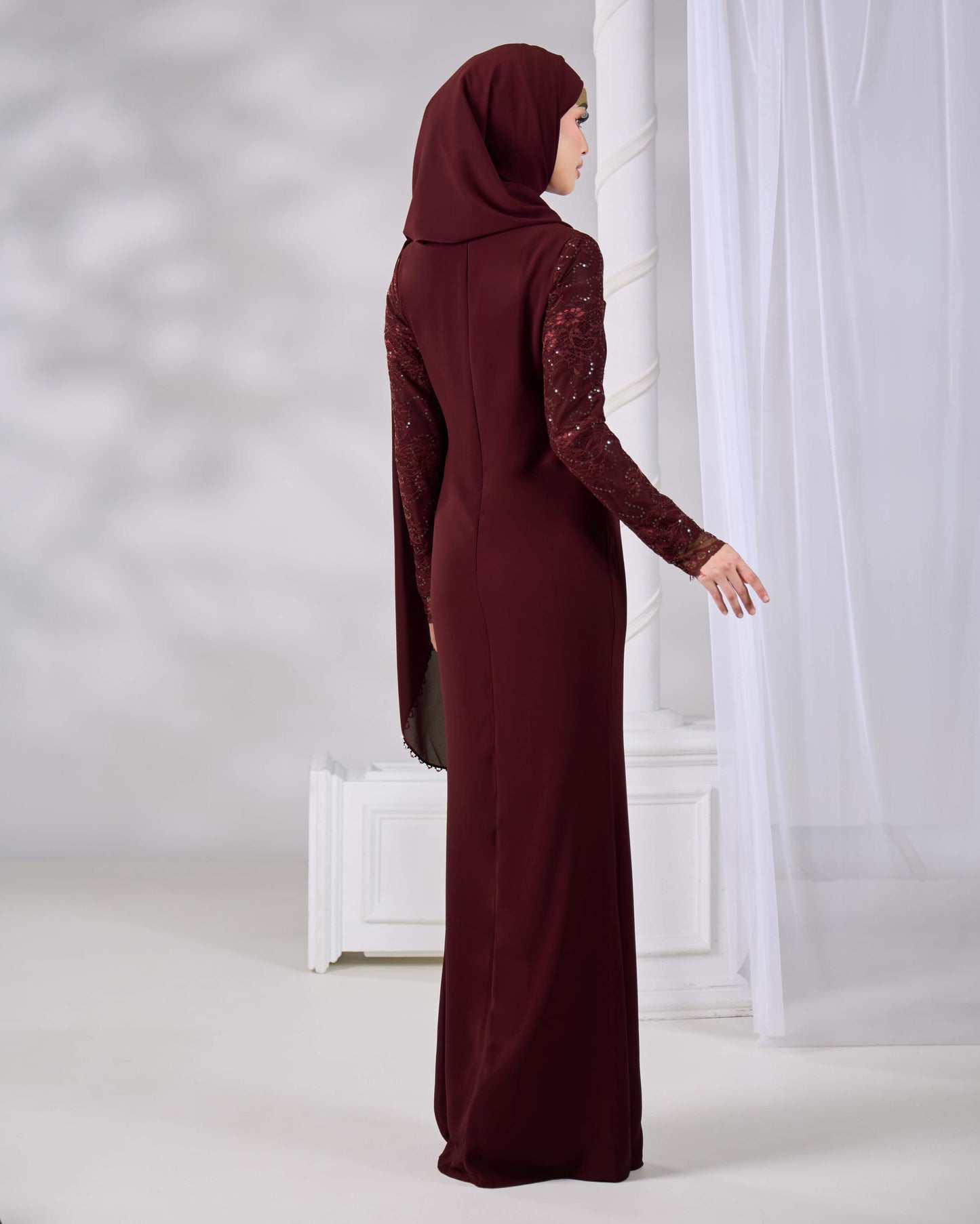 NADENE DRESS (RICH BROWN)