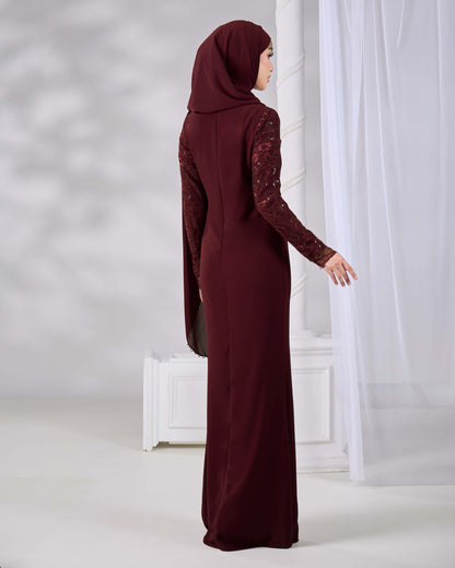 NADENE DRESS (RICH BROWN)