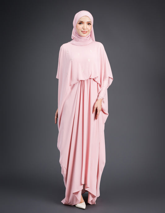 MINOR DEFECT SUMAYA ABAYA (DUSTY PINK)