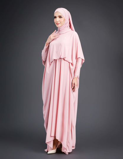 MINOR DEFECT SUMAYA ABAYA (DUSTY PINK)