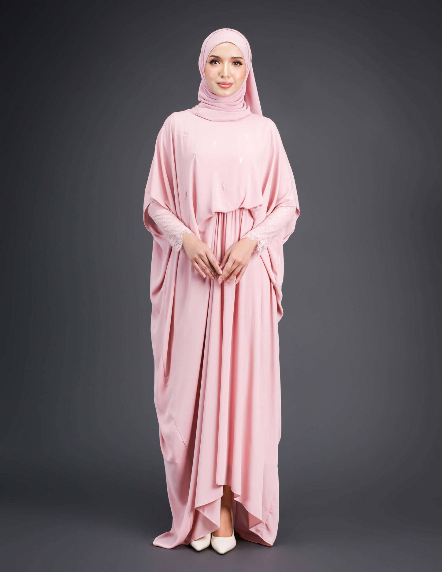 MINOR DEFECT SUMAYA ABAYA (DUSTY PINK)