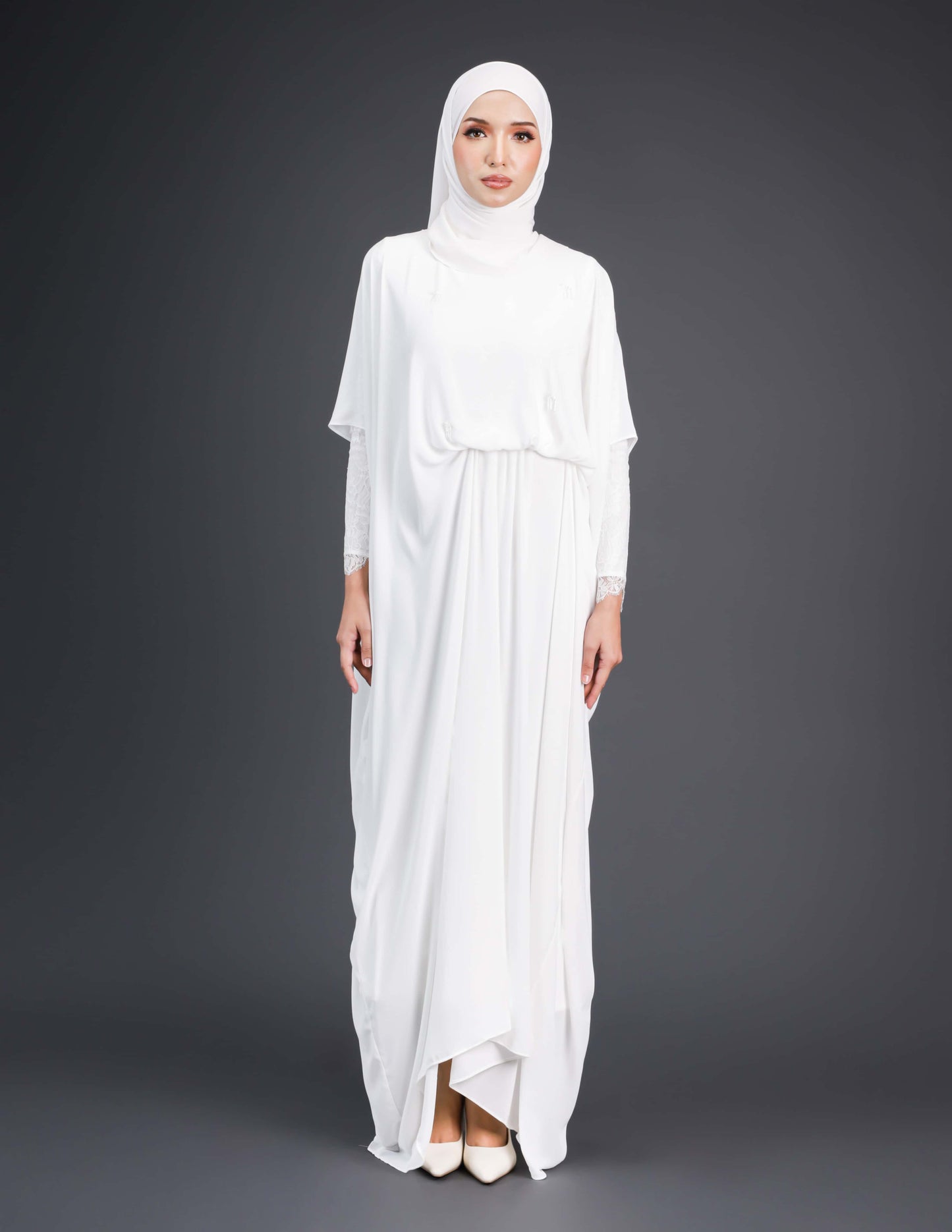 MINOR DEFECT SUMAYA ABAYA (OFF WHITE)