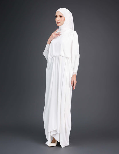 MINOR DEFECT SUMAYA ABAYA (OFF WHITE)