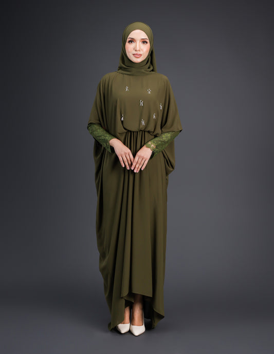 MINOR DEFECT SUMAYA ABAYA (OLIVE)