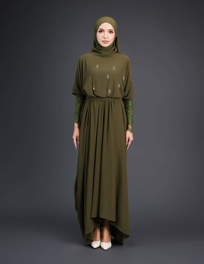 MINOR DEFECT SUMAYA ABAYA (OLIVE)