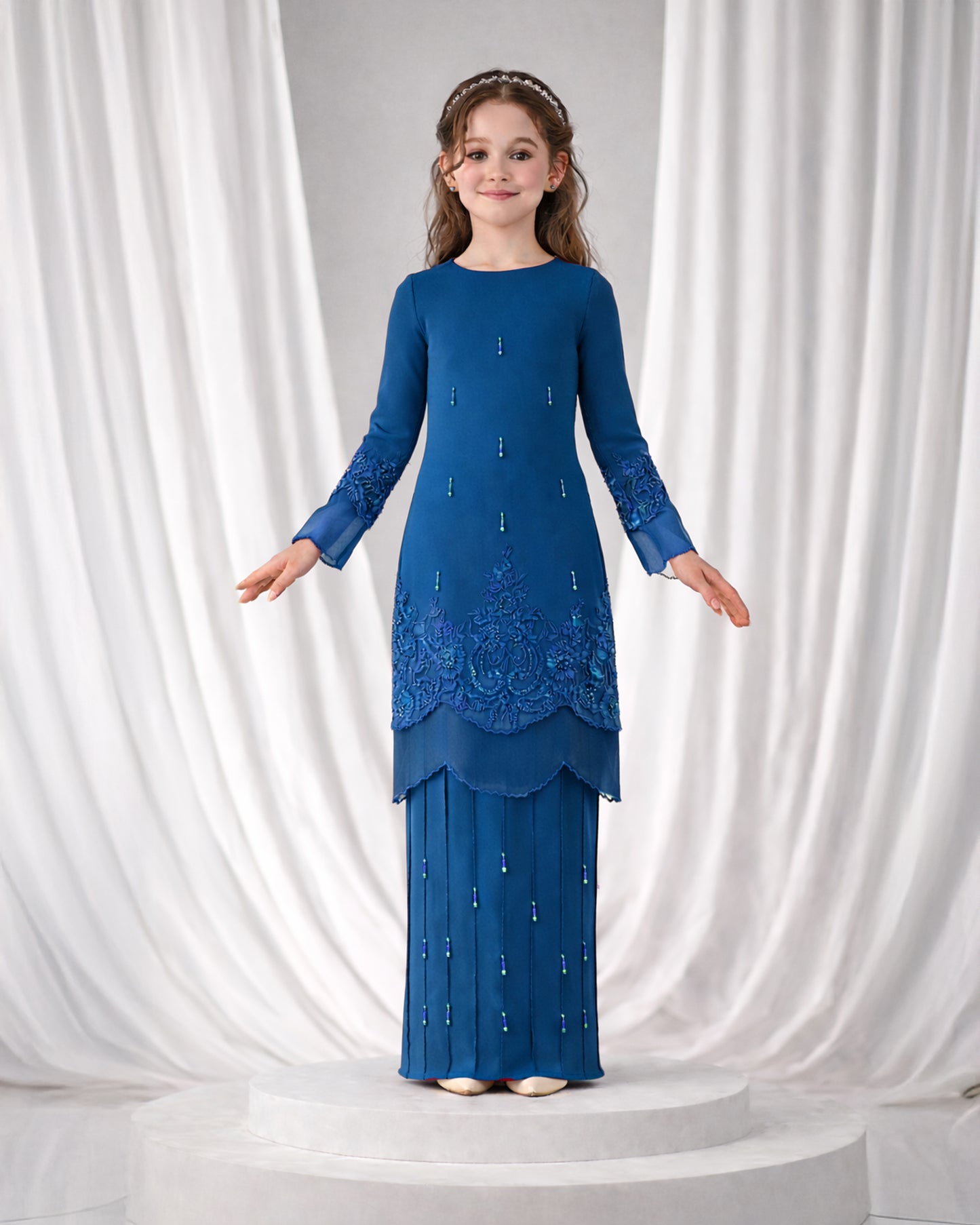 DARIYA KURUNG KIDS (TEAL BLUE)