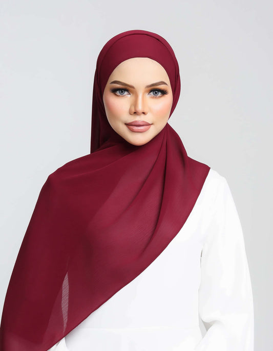 TEXTURE SHAWL (BURGUNDY)