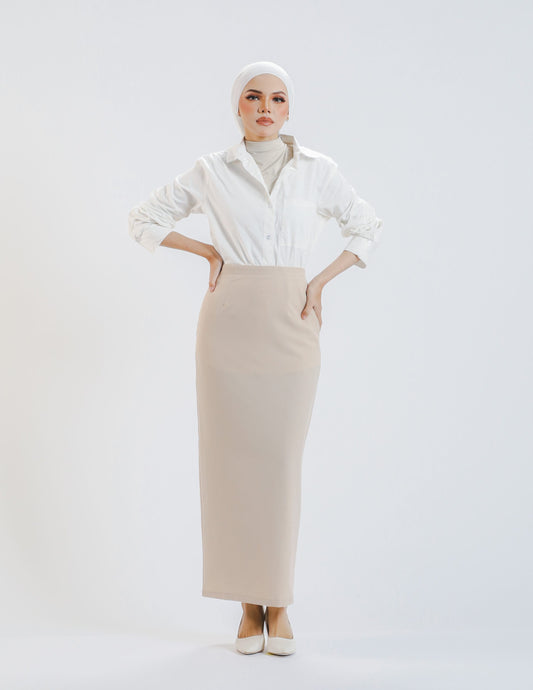 TRACY PENCIL SKIRT (NUDE)