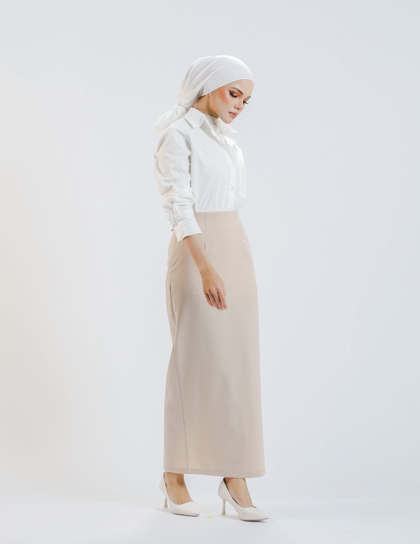 TRACY PENCIL SKIRT (NUDE)