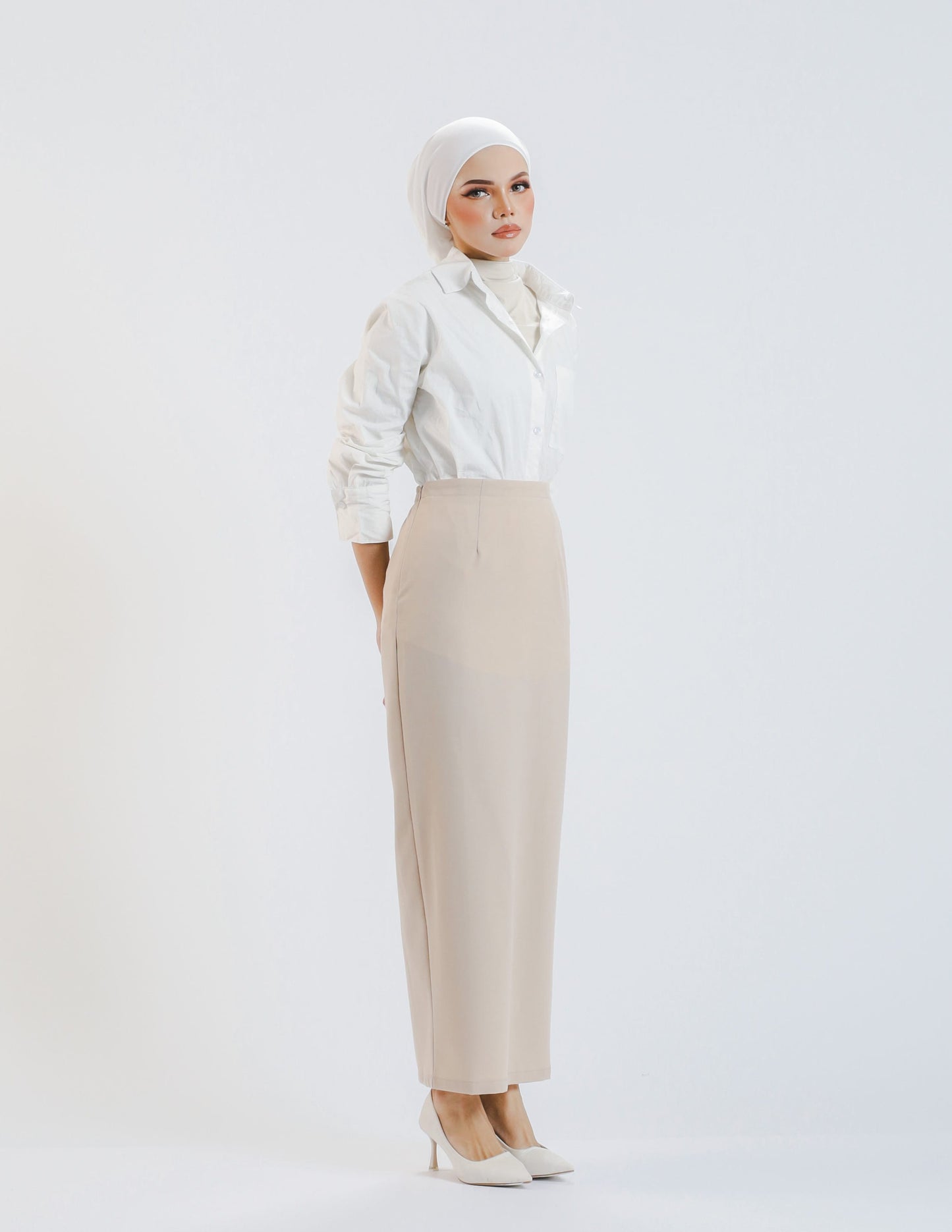 TRACY PENCIL SKIRT (NUDE)