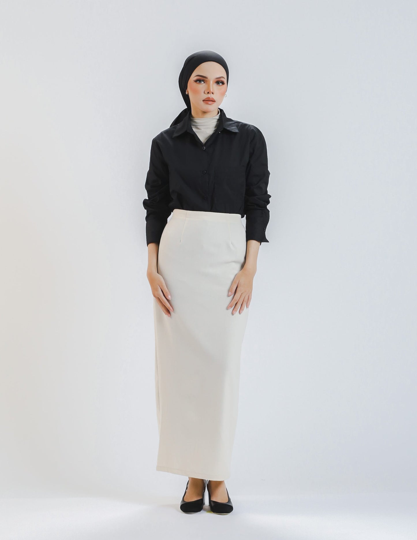 TRACY PENCIL SKIRT (WHITE)