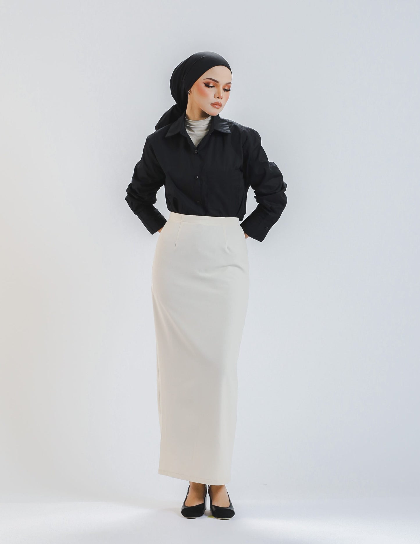 TRACY PENCIL SKIRT (WHITE)