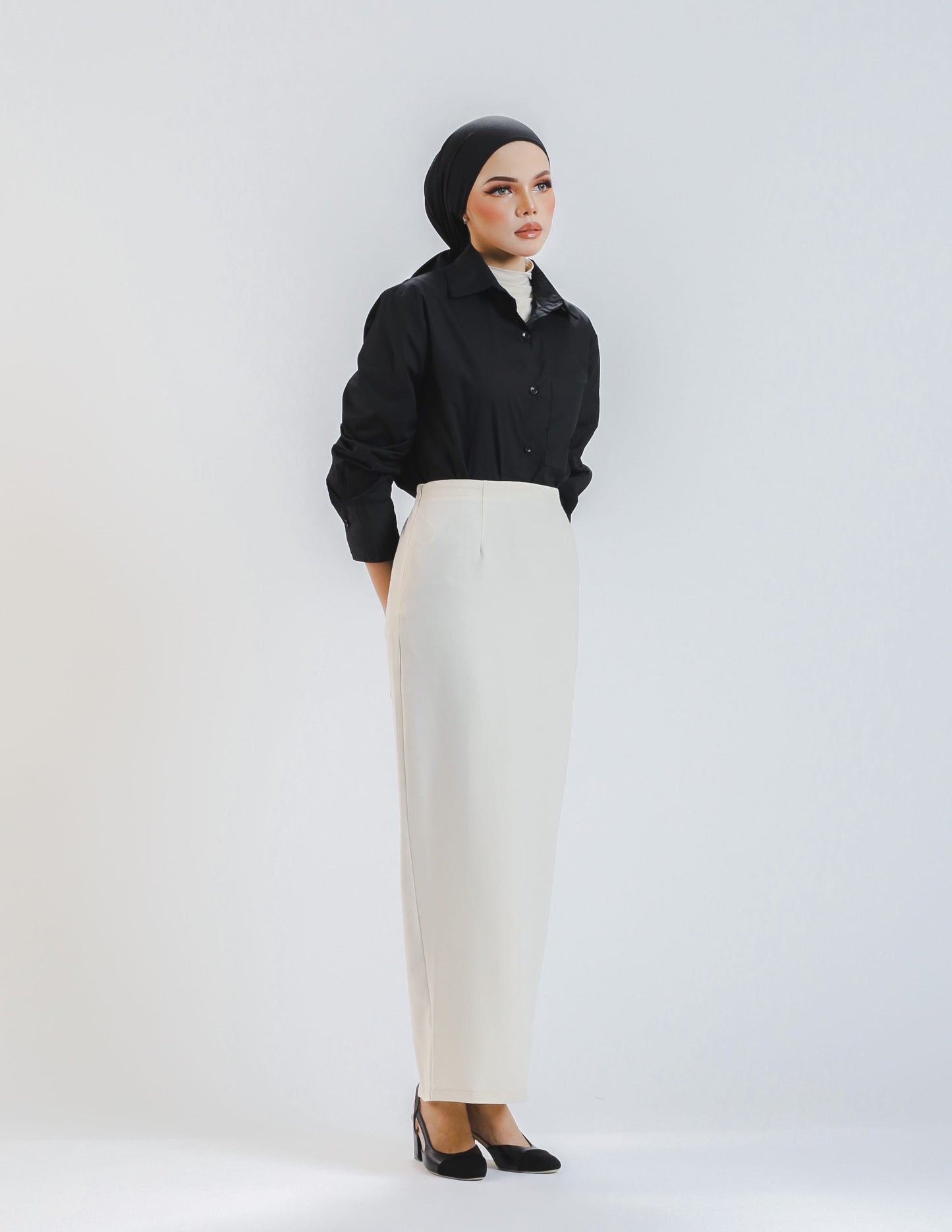 TRACY PENCIL SKIRT (WHITE)