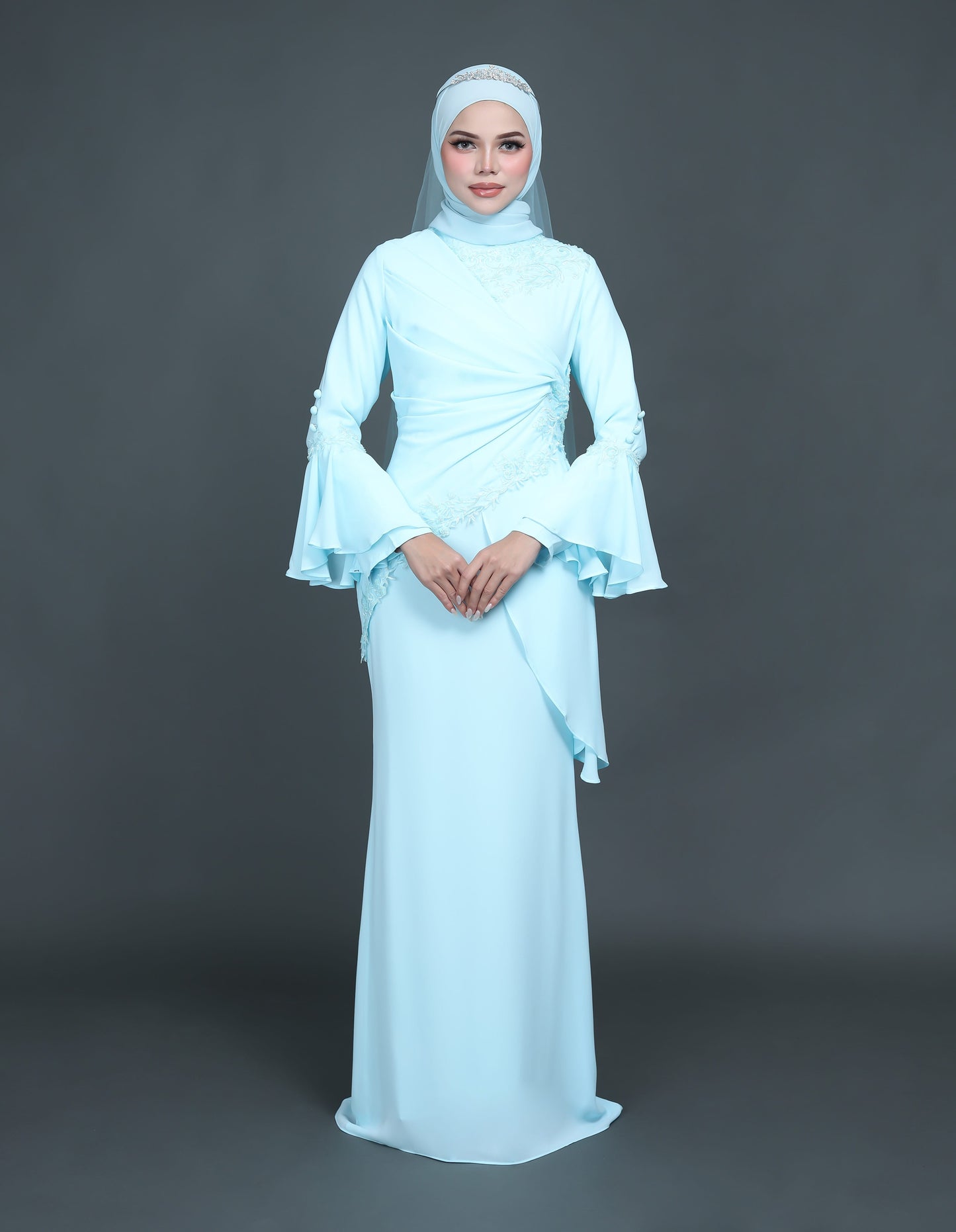 TRISYA DRESS (AQUA BLUE)