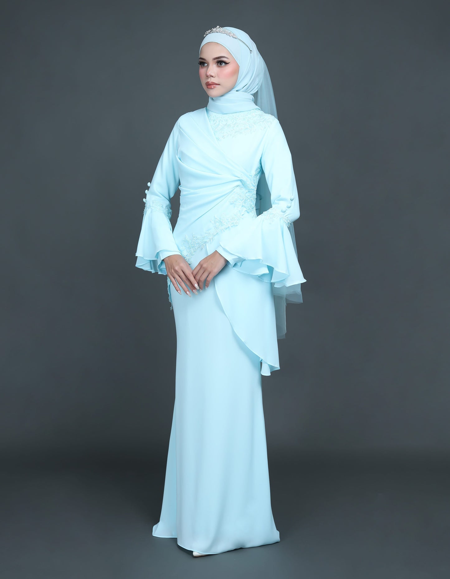 TRISYA DRESS (AQUA BLUE)