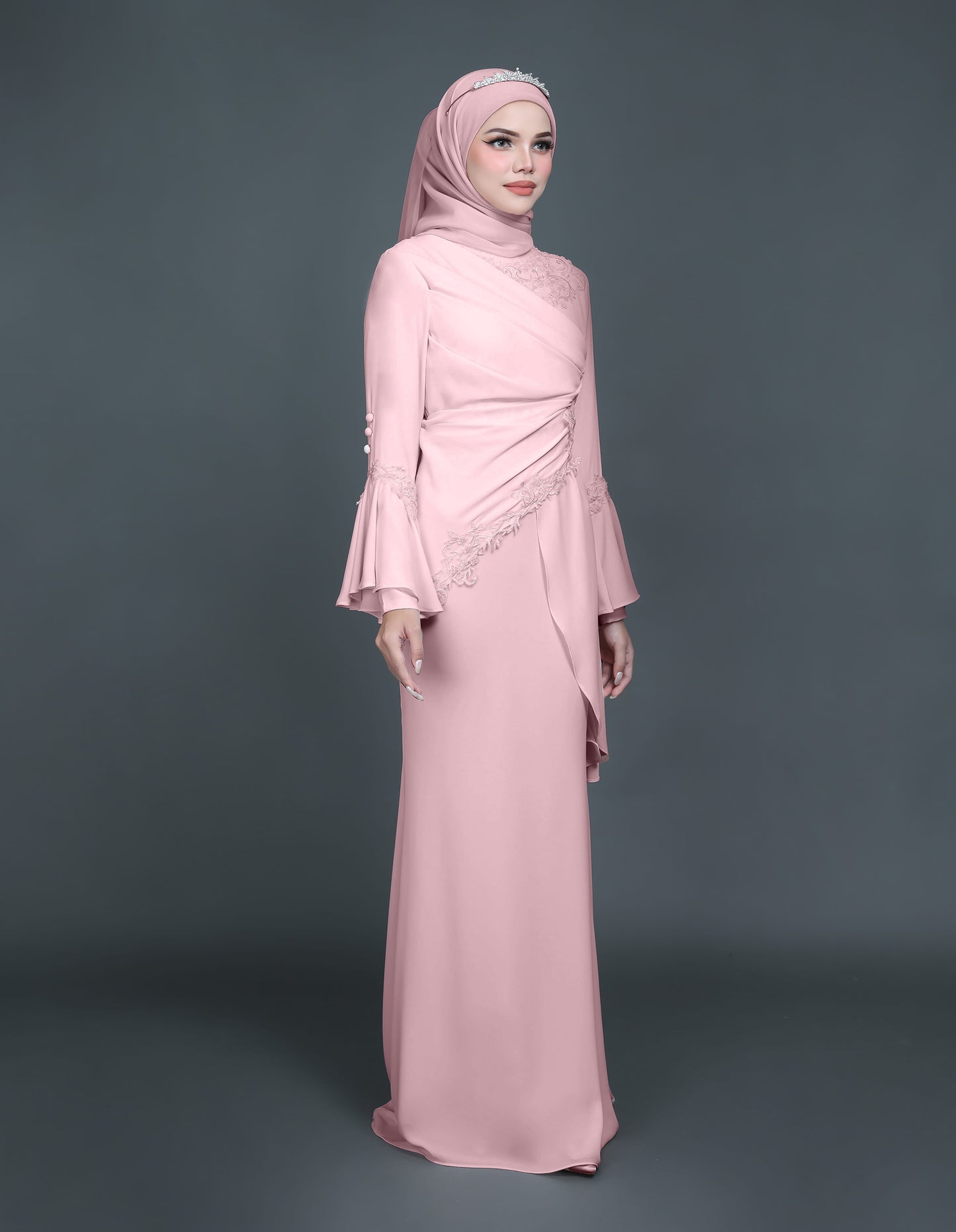 TRISYA DRESS (DUSTY PINK)