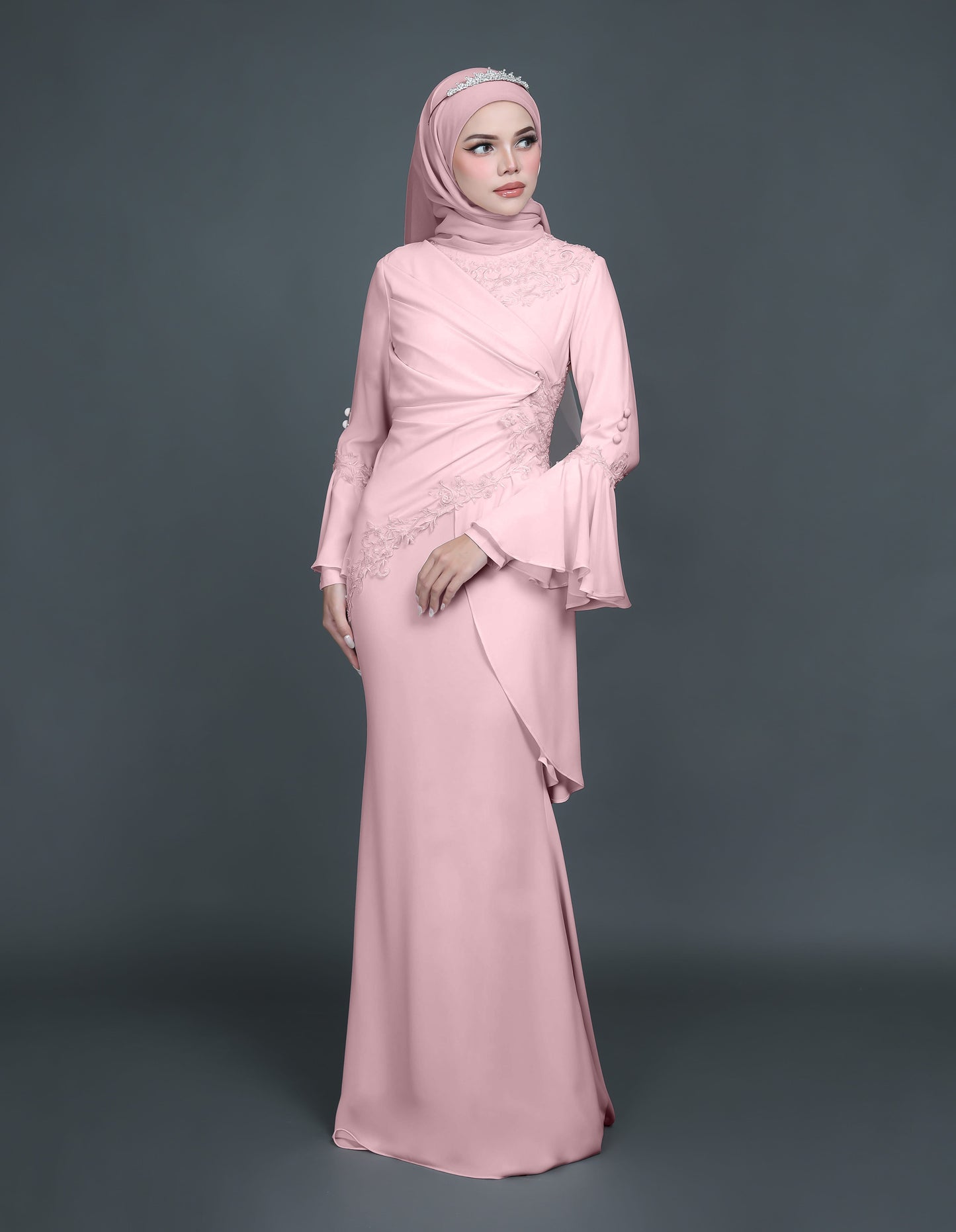 TRISYA DRESS (DUSTY PINK)