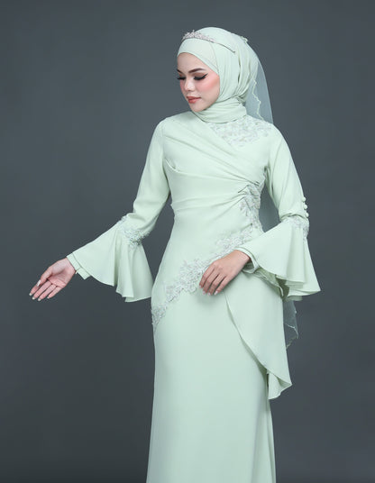 MINOR DEFECT TRISYA DRESS (GREEN TEA)