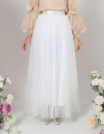 MINOR DEFECT TUTU DOT SKIRT (WHITE)