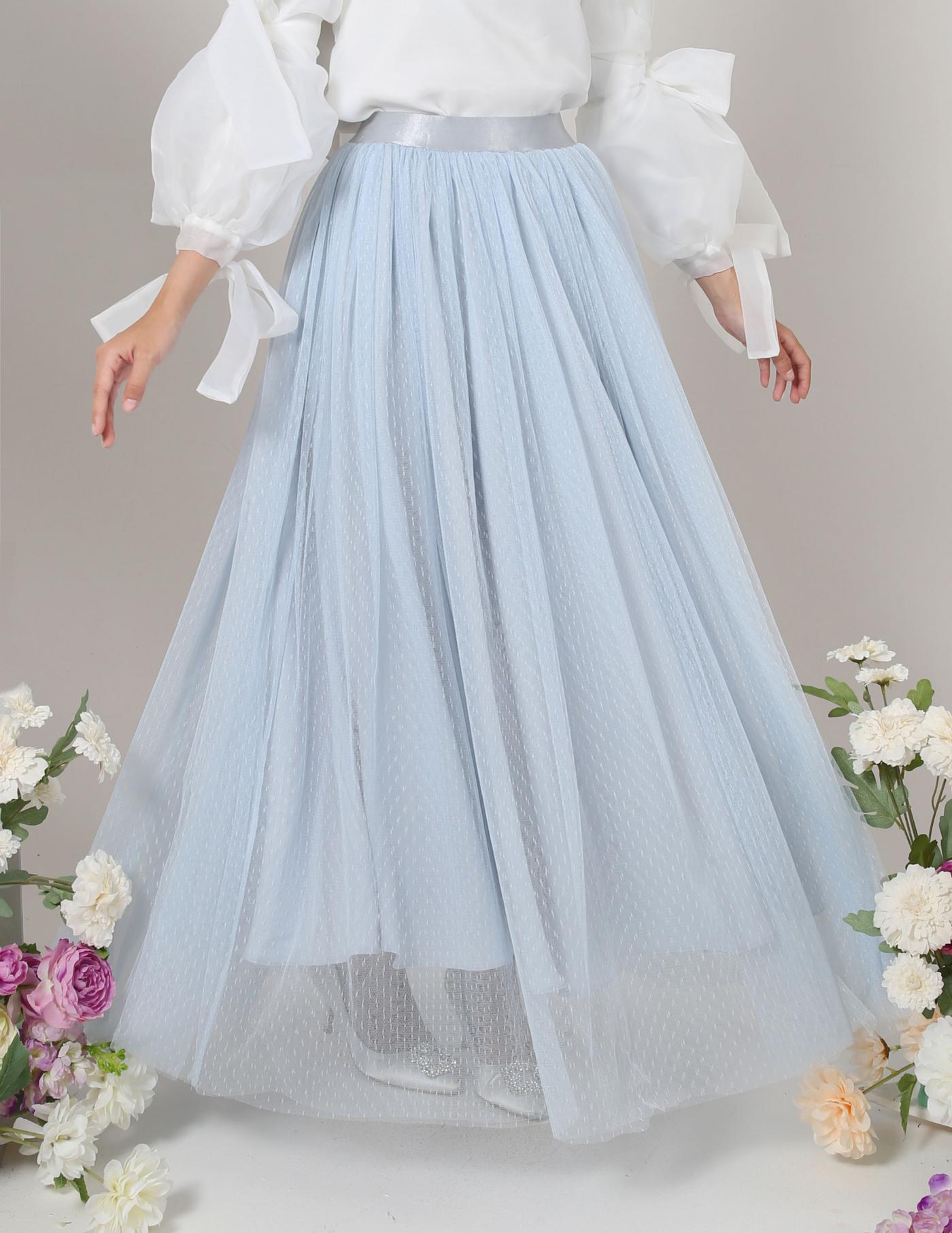MINOR DEFECT TUTU DOT SKIRT (BABY BLUE)
