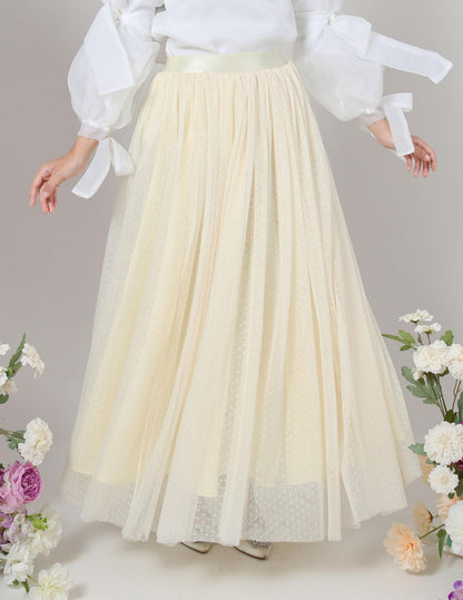 MINOR DEFECT TUTU DOT SKIRT (LIGHT YELLOW)