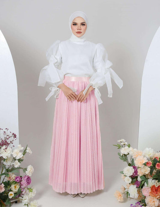 TUTU PLEATED DOT SKIRT (PINK)