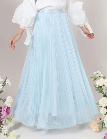 MINOR DEFECT TUTU PLEATED SKIRT (BABY BLUE)