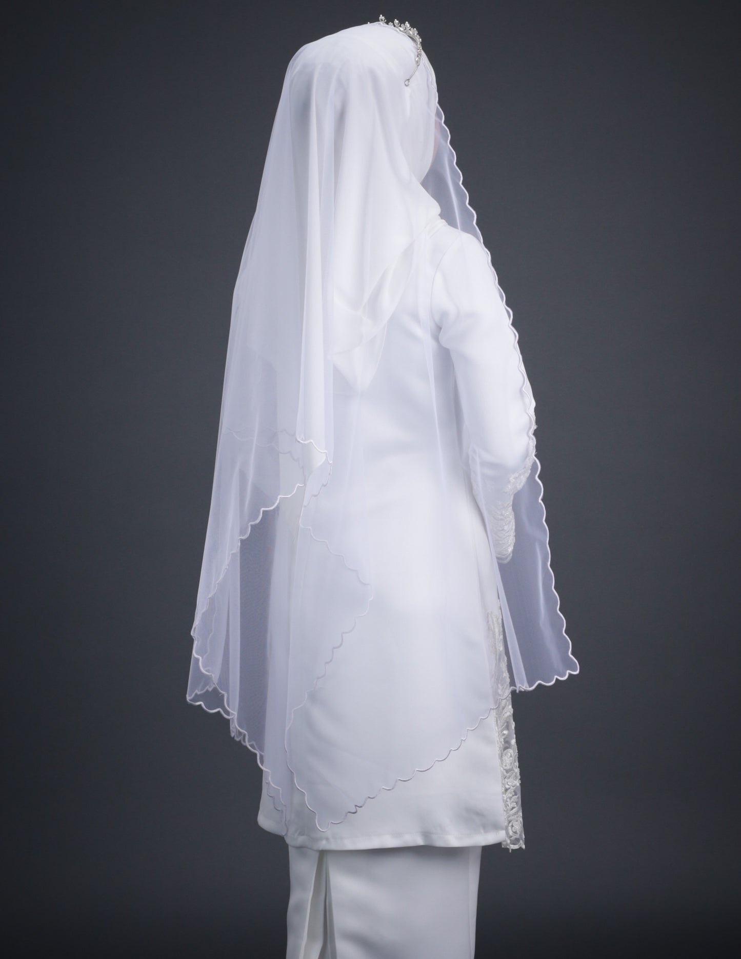 VEIL EMBROIDERY CODE A12 (WHITE)