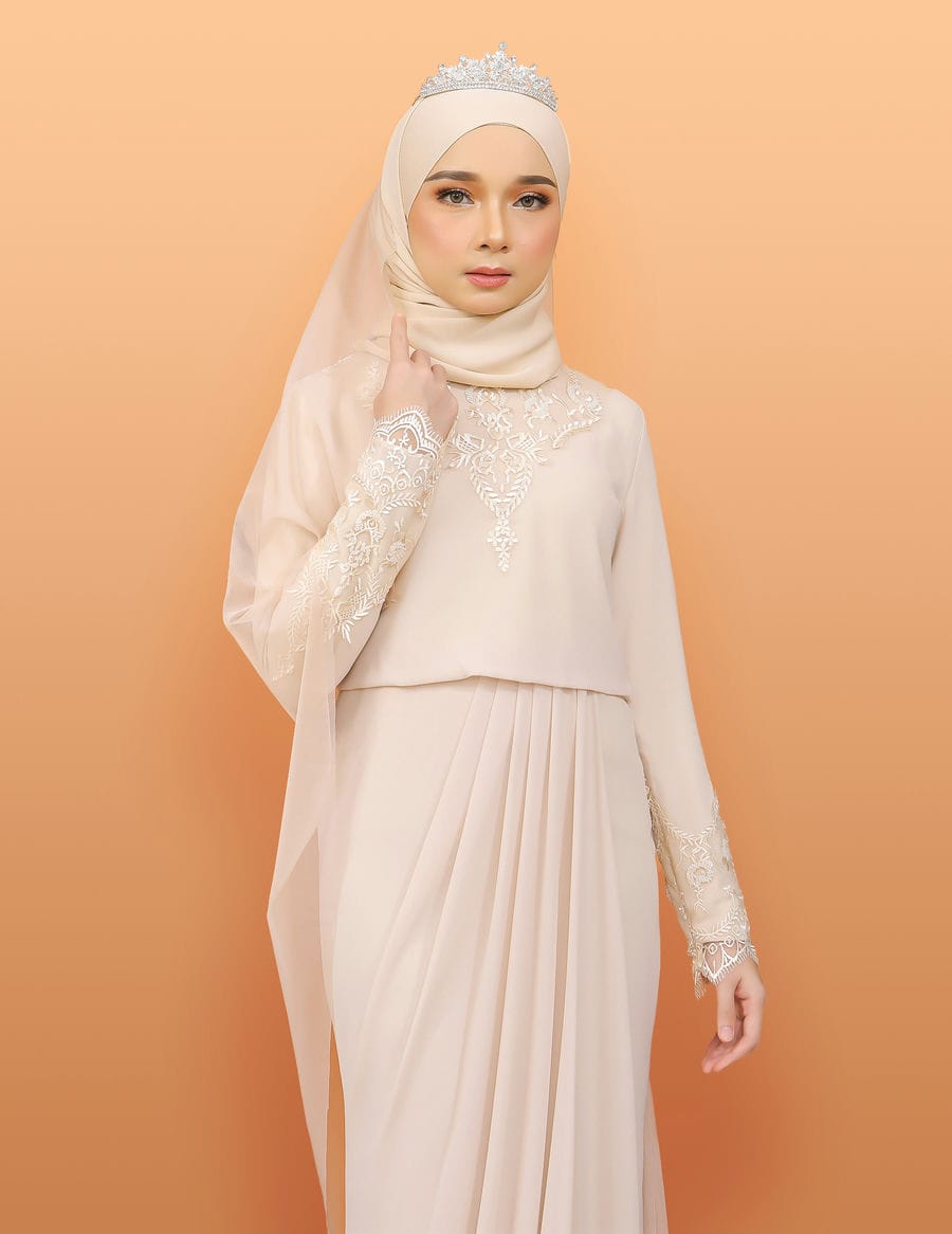 VEIL LONG PLAIN NET CODE A03 (CHAMPAGNE)