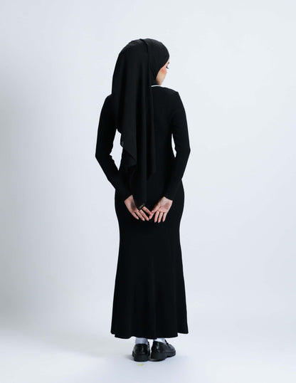 VICTORIA PLAIN DRESS (BLACK)