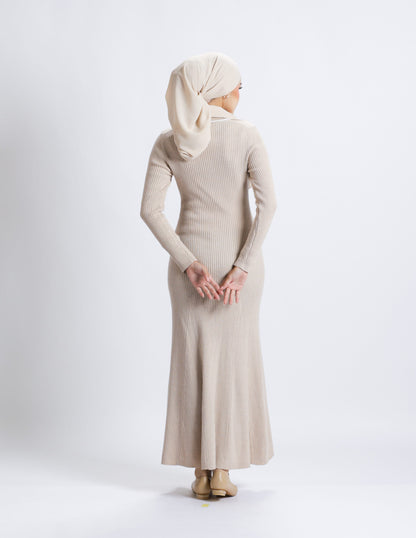 MINOR DEFECT VICTORIA PLAIN DRESS (NUDE)