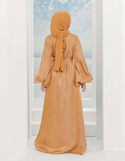 MINOR DEFECT WADINA ABAYA (BROWN)