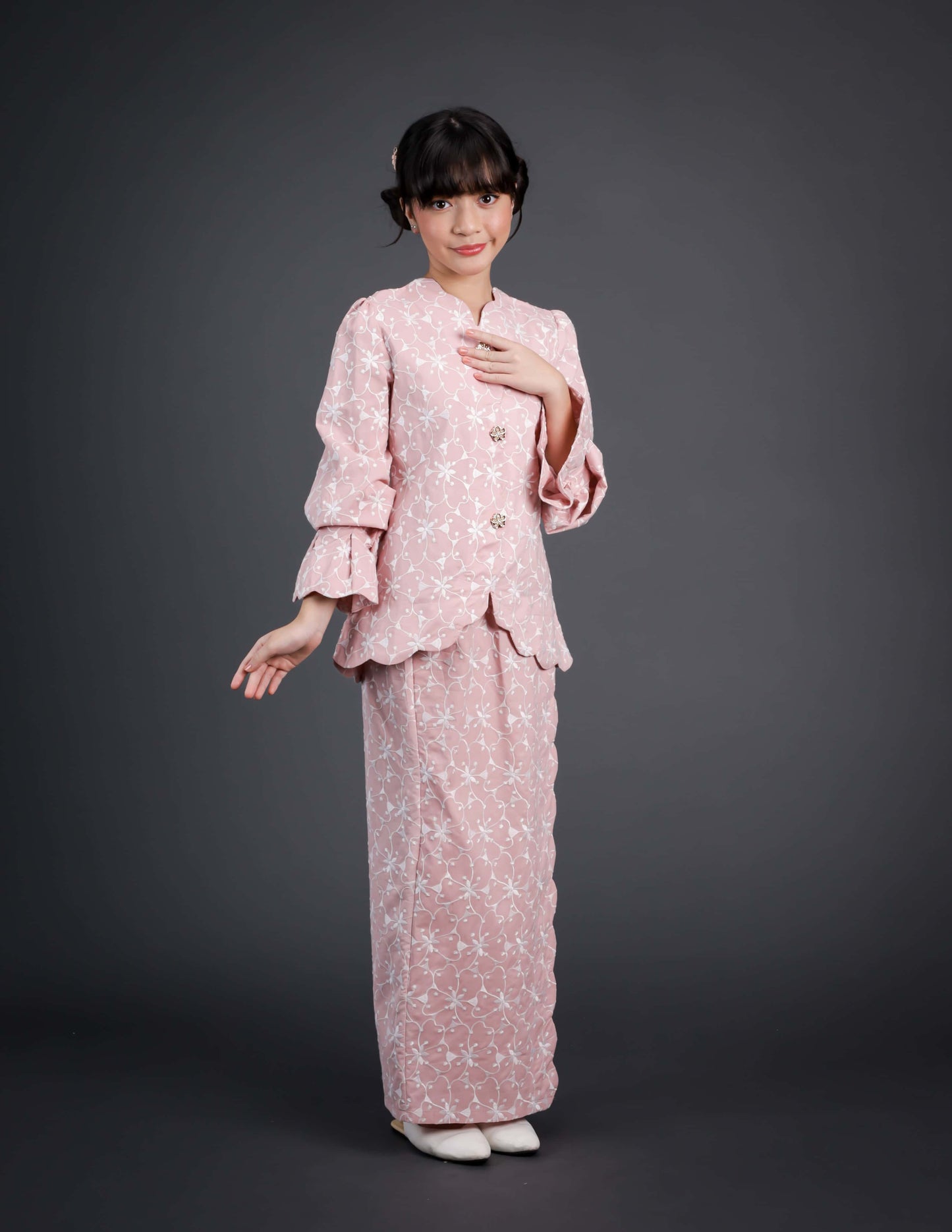 WARDIYA KURUNG KIDS (DUSTY PINK)