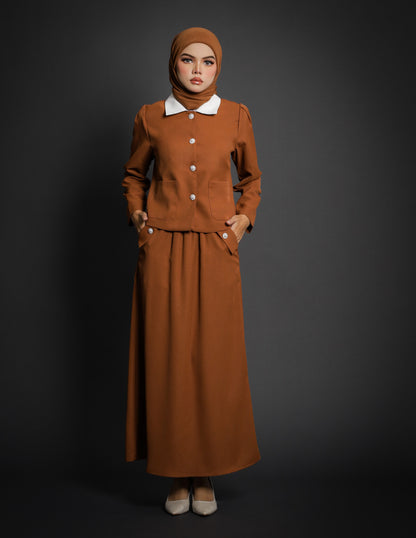 YURI DRESS (BROWN)
