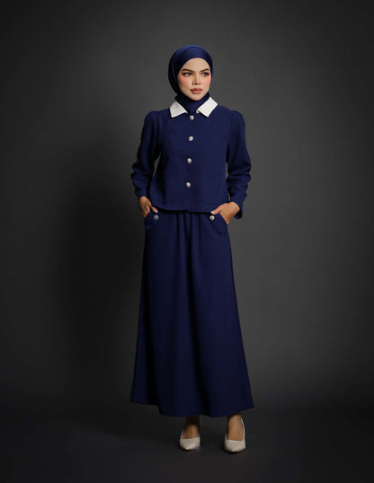 YURI DRESS (NAVY BLUE)